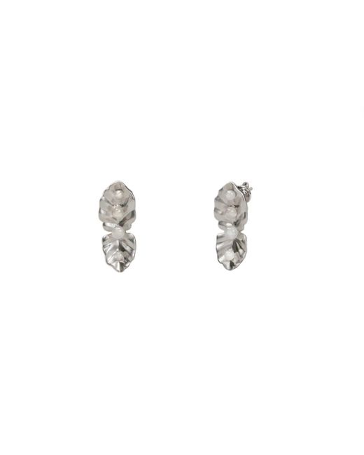 Onia Metallic Kaffir Leaf Earrings