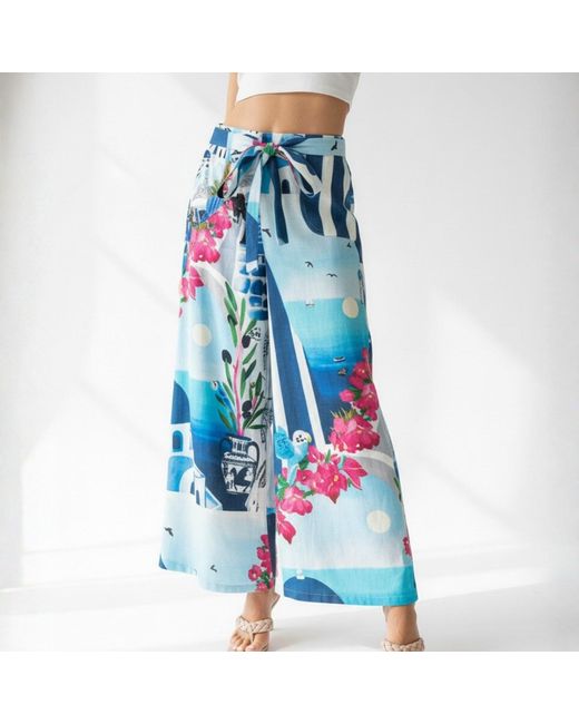 Pick Happy Blue Resort Flow Pants Santorini Limited Edition