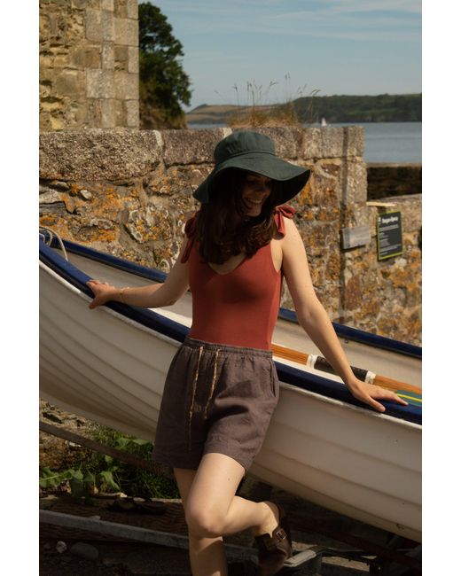 Solpardus Gray Nyx Moss Linen Sun Hat