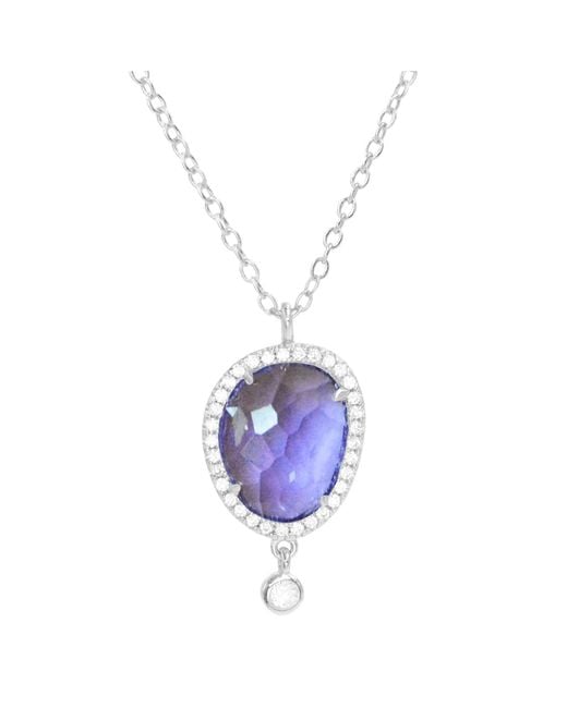 KAMARIA Pink Johari Lab Created Gemstone Necklace With Crystals