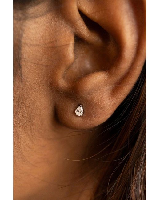 Claire Hill Designs White Sparkly Crescent Ear Jacket Earrings