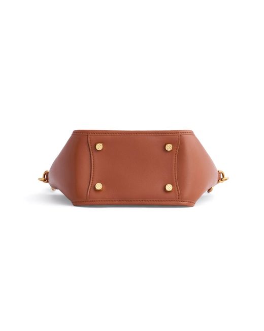 Orange Cube Brown Square Stitch Basket Bag