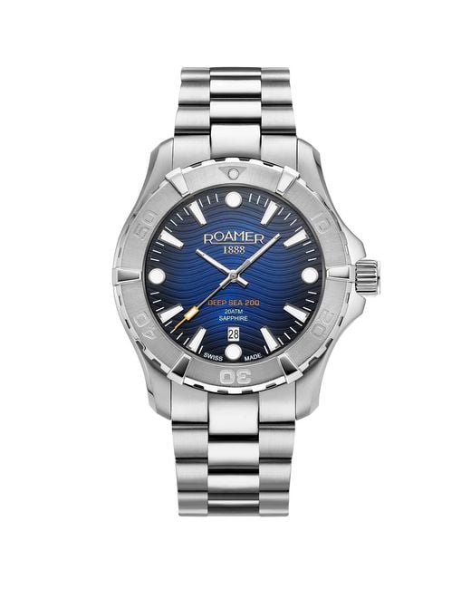 ROAMER OF SWITZERLAND Metallic Deep Sea Dial Stainless Steel Divers Watch for men