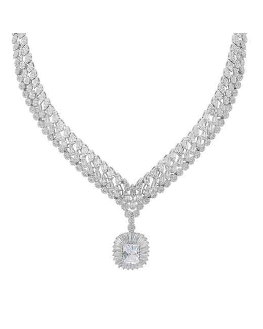 Latelita London Metallic Countess Statement Moissanite Necklace
