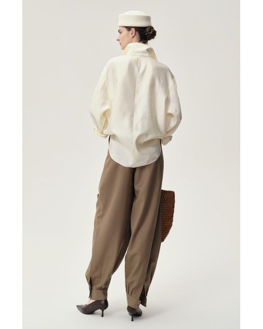 FRONT ROW SHOP Natural Neutrals Stud-Embellished Shirt Vanilla