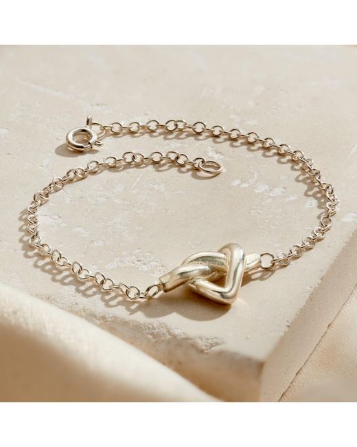 Posh Totty Designs Metallic Love Knot Heart Bracelet