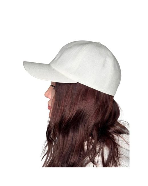Cachemio Natural Minimalist Linen Baseball Cap