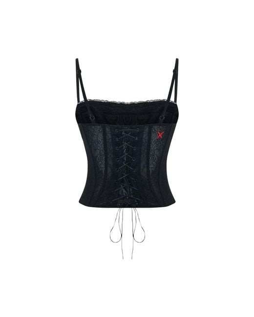Pcfg Black Daydreamers Structured Lace Corset