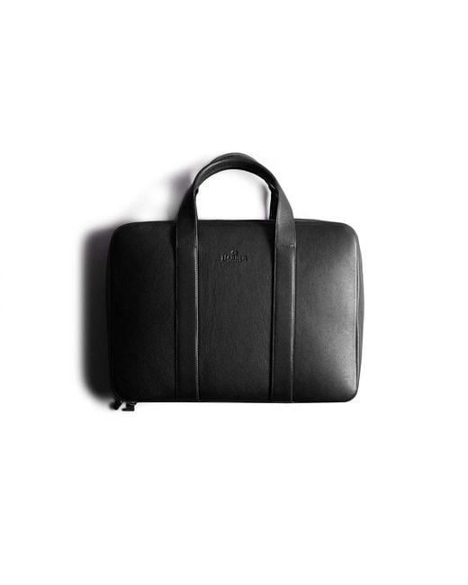 Harber London Black Laptop Briefcase for men
