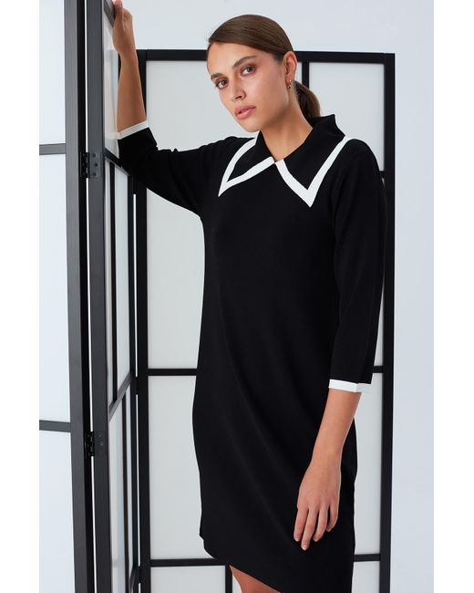 Peraluna Grace Loose Fit A-form Rayon Knit Dress In in Black | Lyst UK