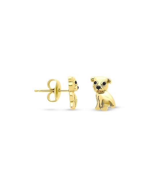 Cloud Haven Metallic Pit Bull Stud Earrings