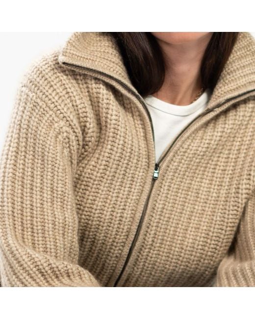 Bel Cashmere Natural Nicole Cashmere Cardigan