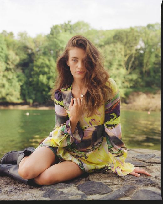 Klements Yellow Peggy Silk Dress