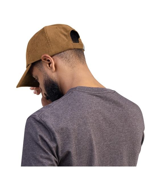 Anchor and Crew Brown Camel Ampersand Signature Embroidered Corduroy Cap for men