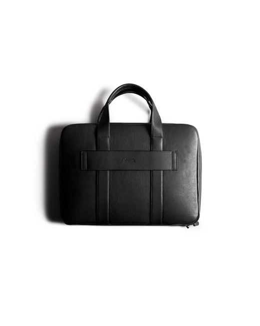 Harber London Black Laptop Briefcase for men