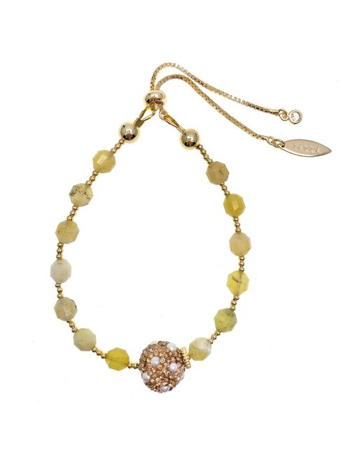 Farra Multicolor Opal With Rhinestone Bracelet