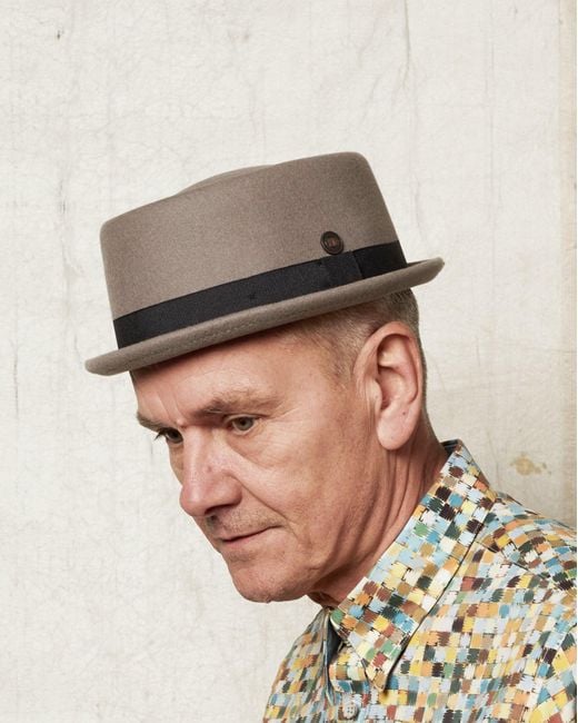 Dasmarca Hats Brown Neutrals Jack Khaki Felt Skimpy Brim Short Brim Rude Boy Mod Style Porkpie Hat for men
