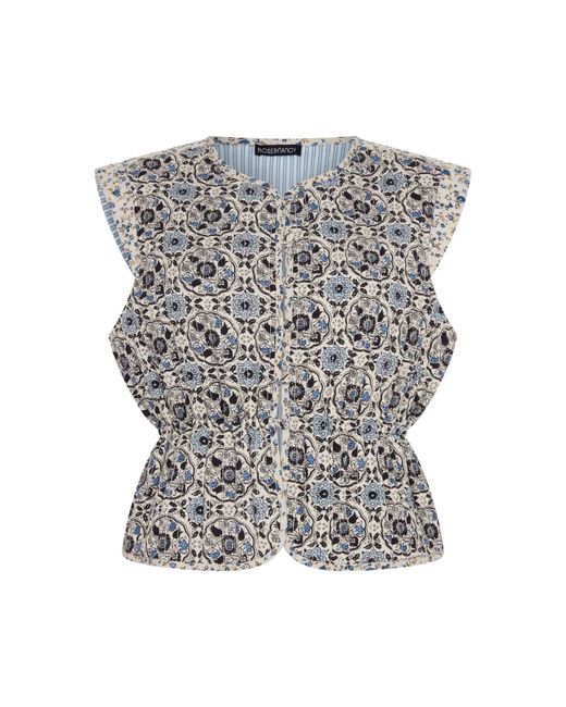 Rose & Nancy Gray Kate Print Quilted Gilet