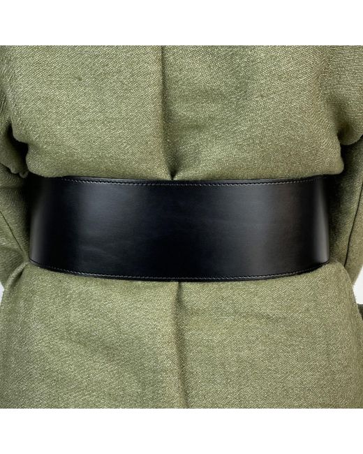 Haute Cuir Black Meera Wide Leather Belt