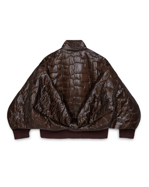 Amanda Thompson Couture Brown Ms K Bomber Jacket Quilting Chocolate
