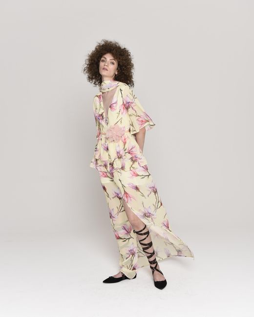 NEVA Metallic Ofelia Elegant Floral Maxi Dress