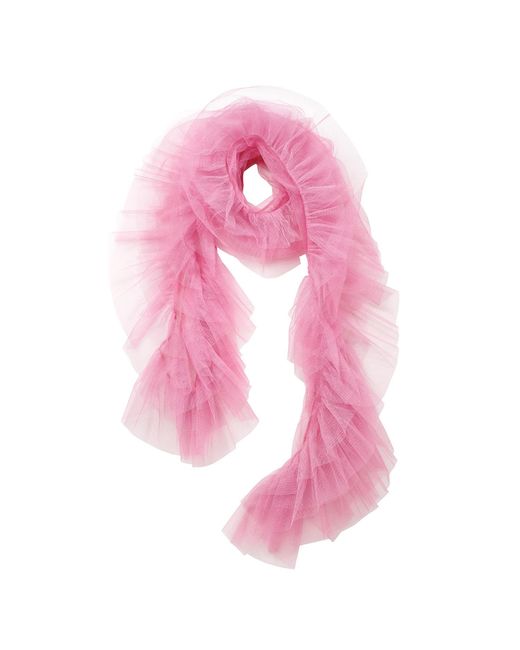 By Moumi Tulle Scarf Flamingo Pink