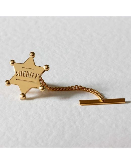 Lee Renee Metallic Sheriff Badge Lapel Pin – for men