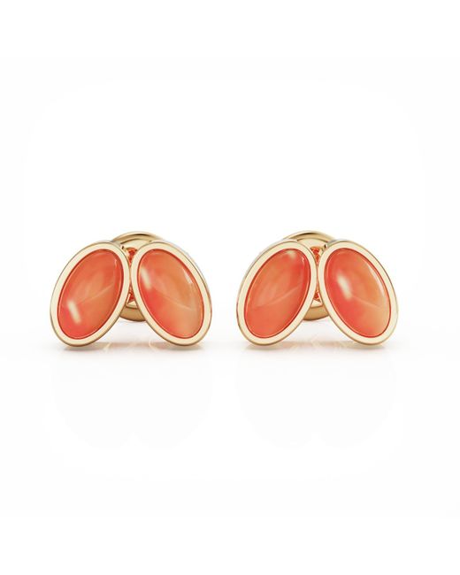 Linda Fiore Pink You & Me Baby Vermeil Earrings With Carnelian
