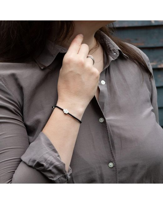 Harbour Uk Brown Hamsa Rope Bracelet
