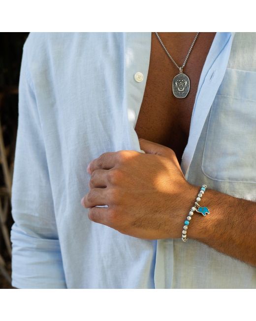 Ebru Jewelry Blue Elephant Soul Bracelet for men