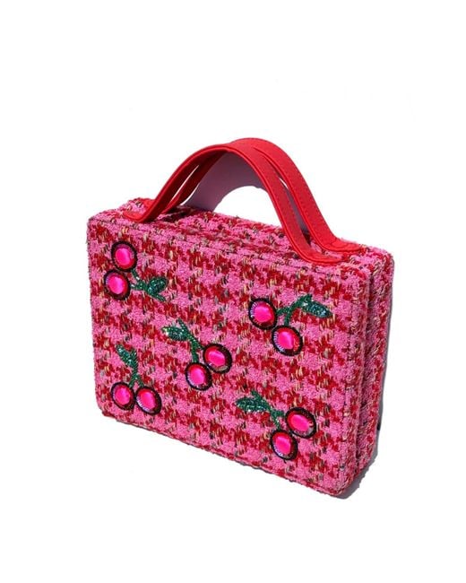 Simitri Red Cherry Briefcase Bag