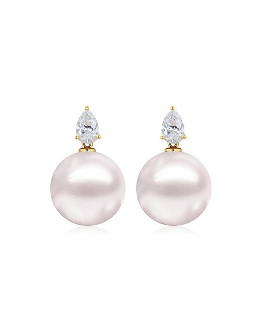 Kai Fine Jewelry Multicolor Solid Lab Grown Diamond & Round Pearl Venus Tears Convertible Drop Earrings