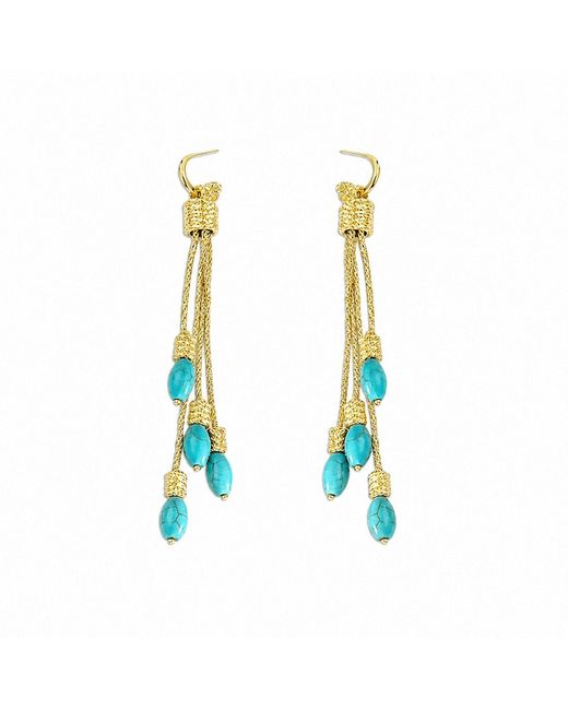 Ormiro Blue Dakini Tassel Earrings