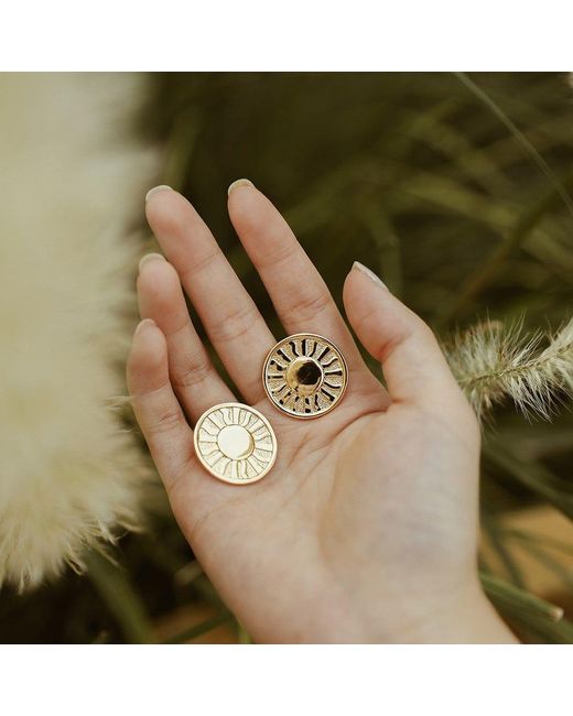 Aurozia Metallic Tarot The Sun Stud Earrings