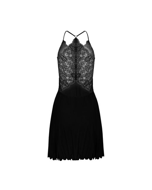 Oh!Zuza Black Short Lace Camisole Nightgown