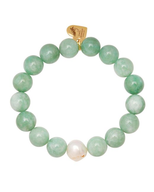 Soul Journey Jewelry Green Malaysian Jade Pearl Bracelet