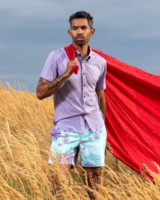 Lords of Harlech Blue Edward Mumms Dream Short for men