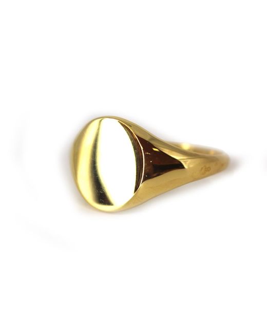 VicStoneNYC Fine Jewelry Yellow Bold And Big Oval Signet Vermeil Ring For for men