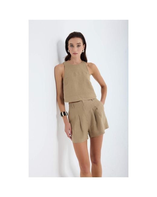 Monlicia Natural Neutrals Reve Linen Short