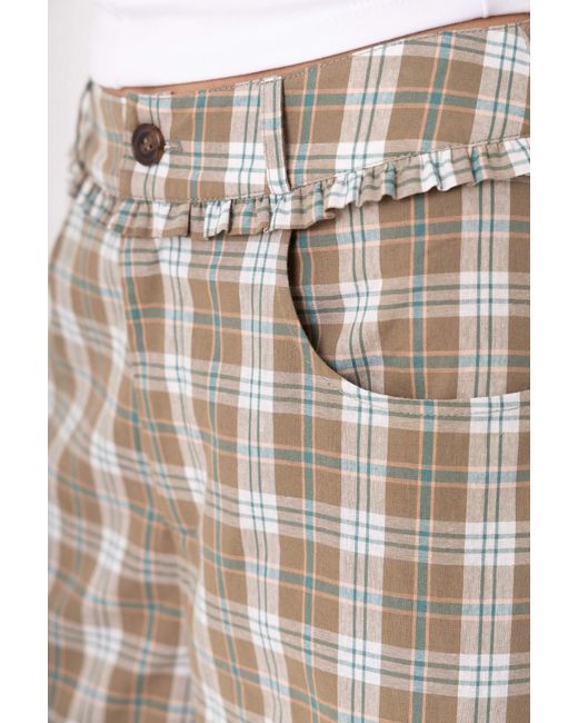 Amy Lynn Brown Esme Check Cotton Balloon Trousers