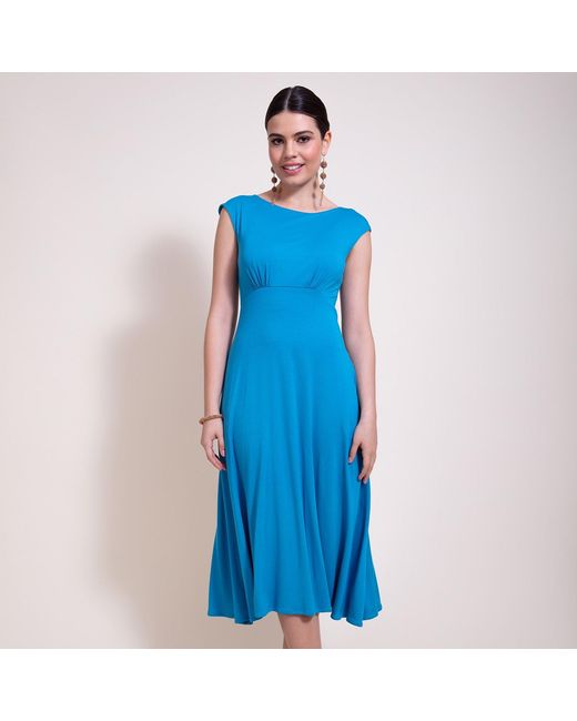 Alie Street London Blue Luna Midi Dress With Pockets