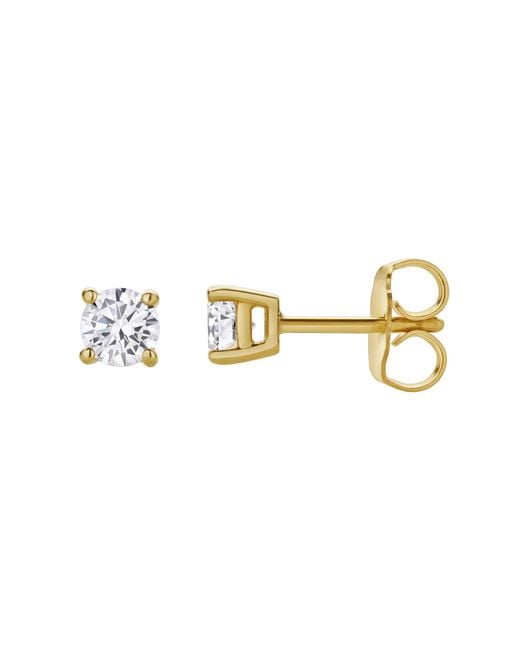 LMJ Metallic Valeria Lab Grown Round Solitaire Diamond Earring