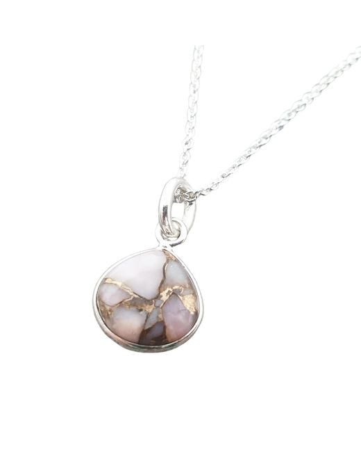Harfi White 925 Sterling Opal October Birthstone Necklace