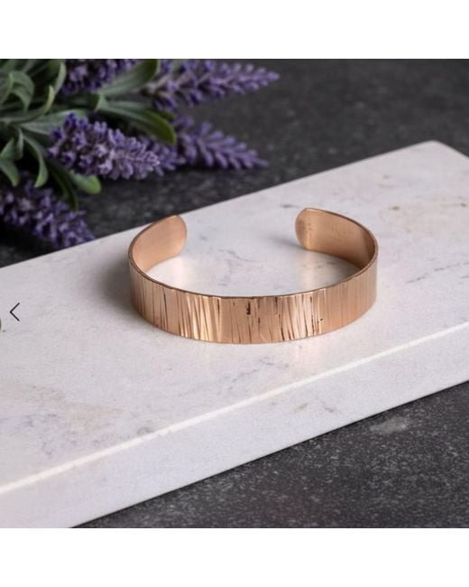 Anatoliacraft Metallic Chunky Solid Copper Cuff Bracelet for men