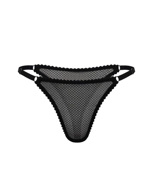 Daily Underwear Black Adjustable String Panties Noir
