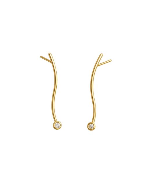 Lily Flo Jewellery Metallic Light Line Arc Earrings