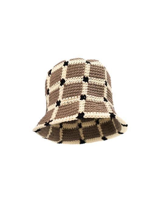 Hotpot Variety Brown Crocheted Bucket Hat