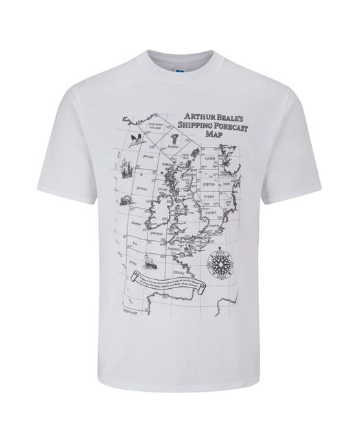 Arthur Beale White Shipping Forecast T-Shirt for men