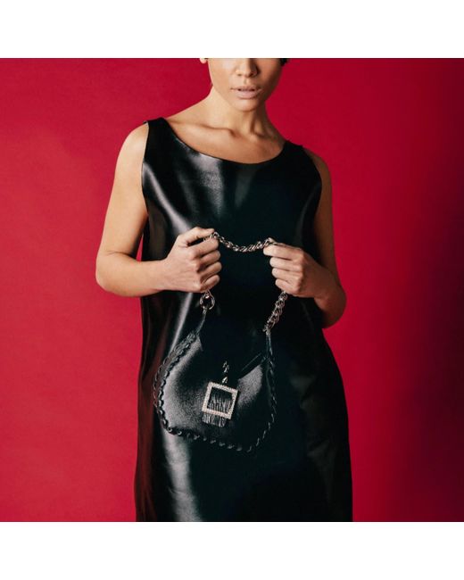 Ruj Heritage Black Mini Hobo Bag