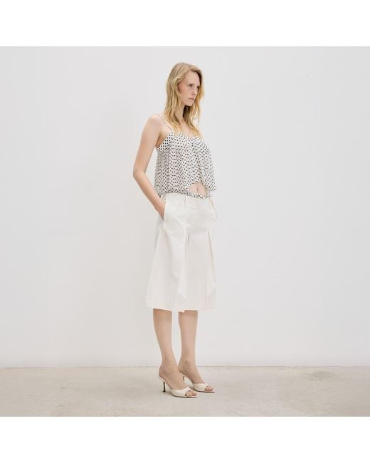 Herfetch White Polka Bermuda Shorts